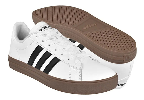 Tenis Casuales Hombre adidas Daily 2.0 F34469 Piel Blanco | Envío gratis