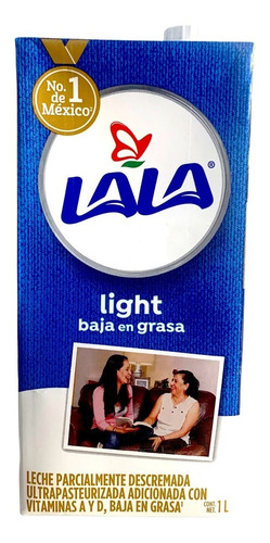 Imagen 1 de 3 de Leche Light Baja En Grasa Lala 1 Lt Descremada