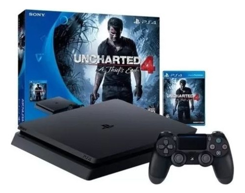 Ps4 Slim  Con Caja 500gb Uncharted (incluye Mando) Cuh-2015a