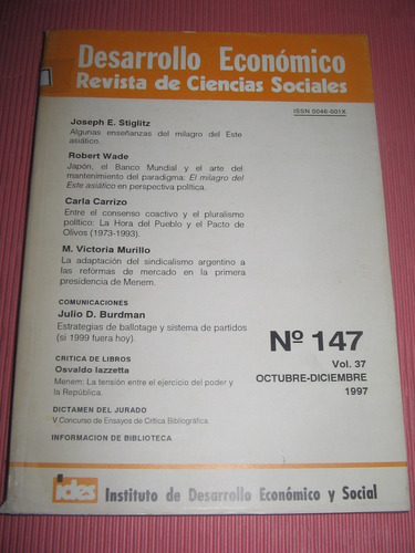 Revista Desarrollo Economia N° 147 $ 650 Nuevo