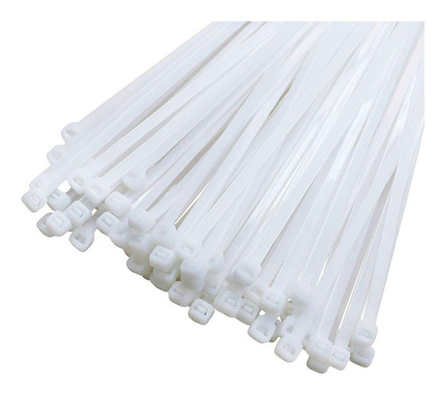 Precintos Plasticos Blancos 10cm X 2.5mm X100 Unidades 