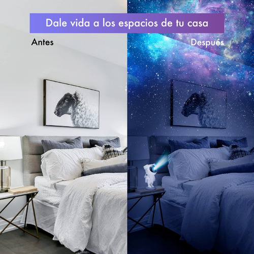 Astronauta Proyector Galaxia Estrellas Starry Night