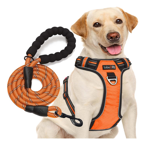 Arnes Para Perros Sin Tirones - Naranja