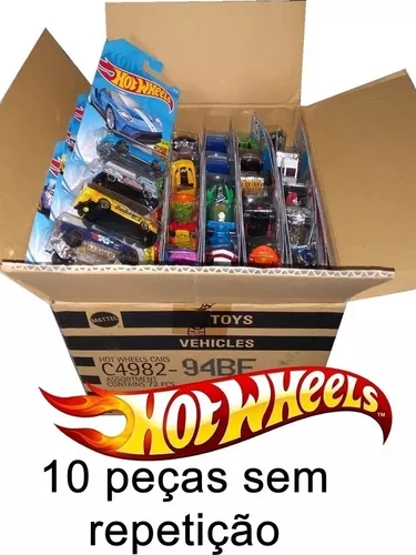 Carrinho Hot Wheels Kit 10 Unidades Sortidos sem Repetidos Matel Brinquedo  Miniatura Ferro Original em Promoção na Americanas