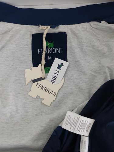 Chamarra Azul Ferrioni Hombre Talla Mediana (m) Mod.m09887