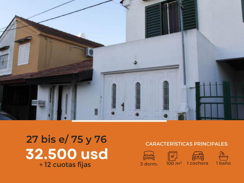 Casa En Venta - 3 Dormitorios 1 Baño 1 Cochera - 125mts2 - La Plata [financiado]