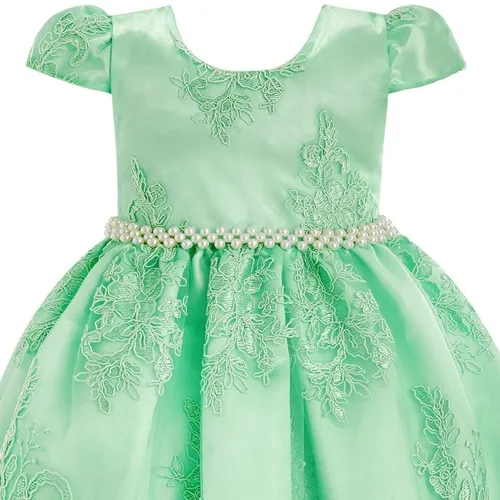 Vestido infantil cheap verde agua
