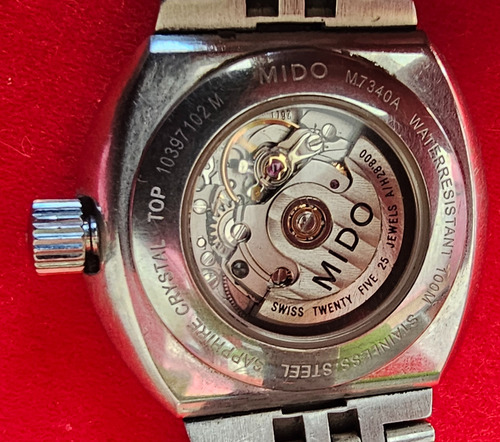 Mido Automático M7340a 4 Diamantes En Las 3,6,9,12 Plateado Blanco Blanco (Usado)