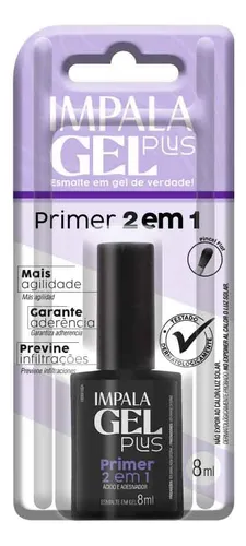 comprar Esmalte Impala Em Gel Plus Preparador E Finalizador Top Coat Cor Base Primer 2 Em 1