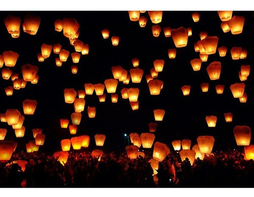 A 10pcs Linternas De Cielo Que Desean Linternas De Globo De