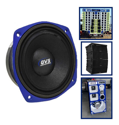 Imagem 2 de 6 de Auto Falante 6 Qvs Mgs 250 Rms Medio Grave Melhor Que Jbl