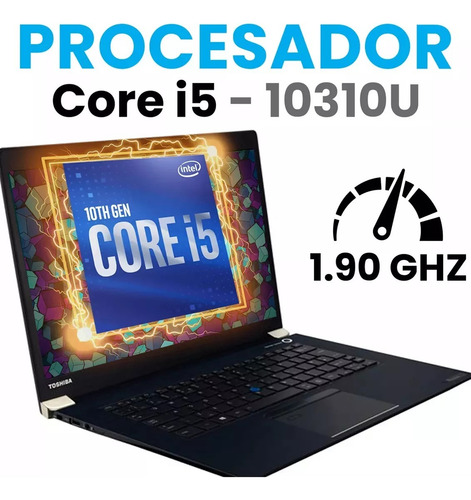 Laptop Toshiba Dynabook I5 10th Gen 32gb Ram 256gb Ssd Touch Negro (Reacondicionado)