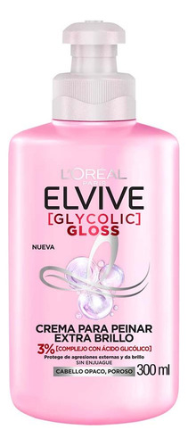 Crema De Peinar Elvive Glycolic Gloss 300 Ml