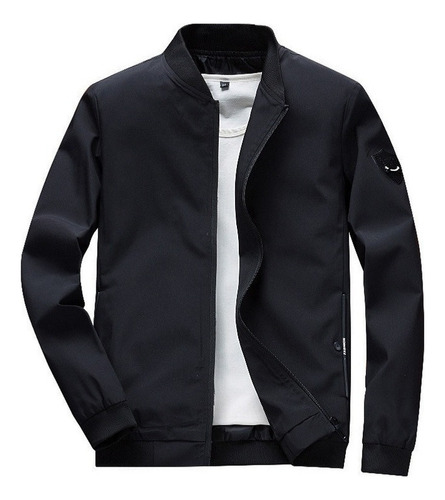 Hombre Casual Chaqueta Ligera Bomber Varsity Rompevientos A