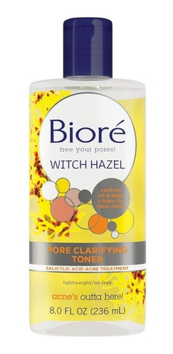 Biore Tonico Clarificador De Hamamelis 8 Oz