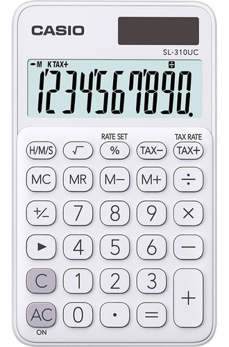 Calculadora De Bolso Casio Sl310uc Branca 10 Dígitos Bateria
