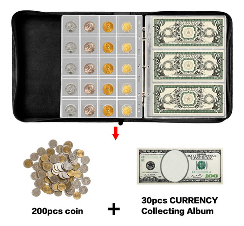 Soporte Para Libros De Colección De Monedas 200 Bolsillos
