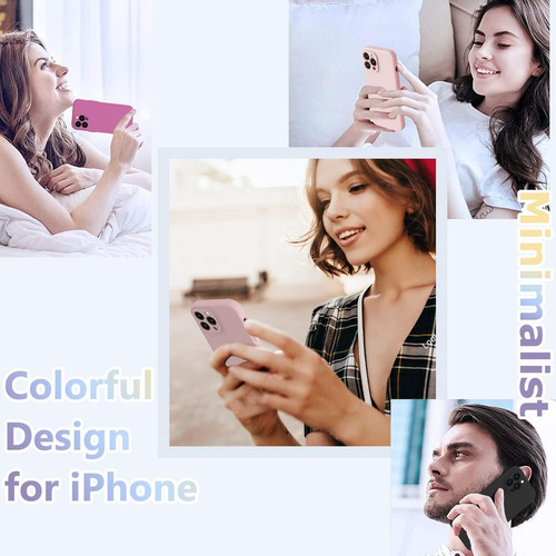 Funda De Teléfono Upgrade Camera Protection De Silicona De Color Liso A Prueba De Golpes Para iPhone 16 Pro Max 15 14 13 12 11 Series
