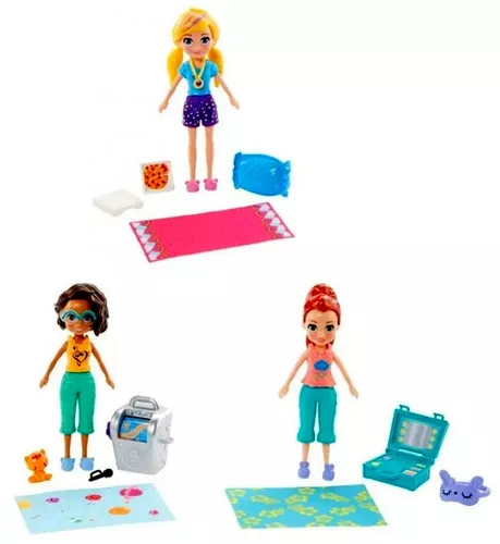 Bonecas Polly Pocket - Pacote de Festa - Festa do Pijama - Mattel