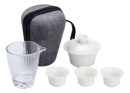 13d Conjunto De Chá De Viagem De Cerâmica Kung Fu Gaiwan,