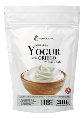Preparado Cremuccino Base Yogurt Griego Sabor Natural X 280g