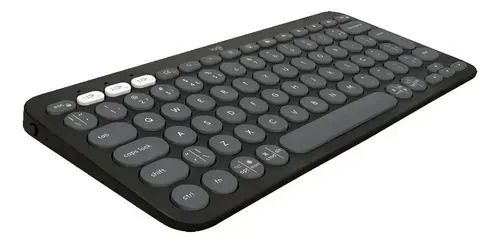 Teclado Sem Fio Logitech Pebble Keys 2 K380s Abnt2 Grafite Preto
