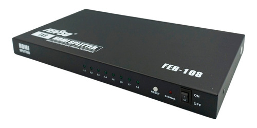 Spliter Divisor De Sinal Hdmi 8 Portas 1080p Feh-108 Feasso