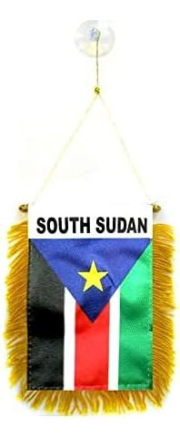 Az Flag Mini Banner De Sudán Del Sur 6 X 4 - Banderín De Sud