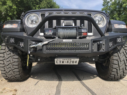 Imagen 5 de 5 de Defensa Delantera Rockline Full Jeep Wrangler 2007/2018 Color Negra