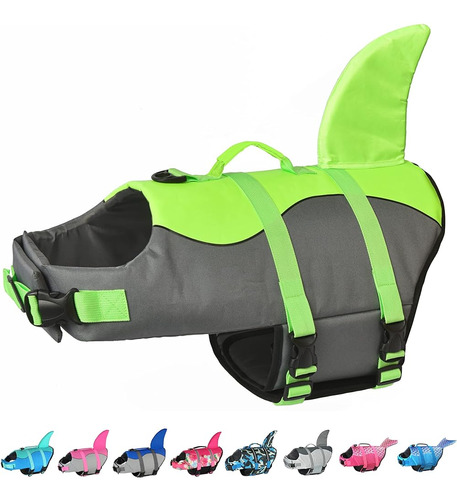 Dogcheer Dog Life Jacket Shark, Chaleco Salvavidas Ajustable