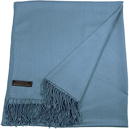 Chal Cj De Color Liso (nuevo), Azul Denim