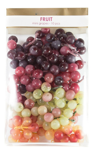 Uvas Artificiales Racimos En Caja Premium Pack X10 Uvas