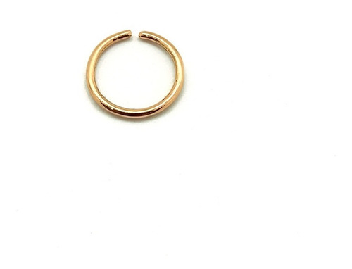 Aro Piercing Argollita Nariz Oreja Oro 18k 8mm Interno