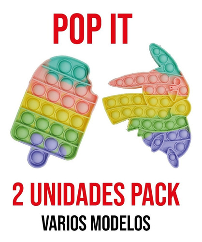 Pop It X  2 Juguetes Burbujas Antiestres Fidget  Colores