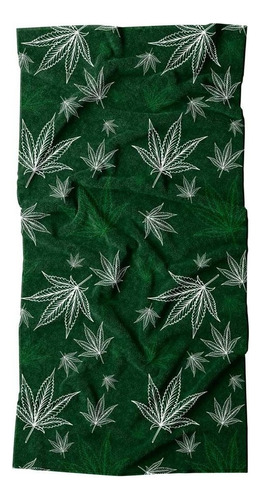 Toalla Jumbo Y Absorbente Hoja De Marihuana - Providencia Color Verde