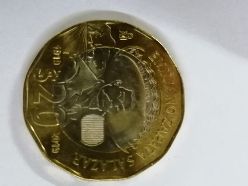 Moneda De 20 Años Centenario Luctuoso De Emiliano Zapata