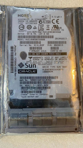 Disco Duro Sas Hgst 300gb 10k Servidores Cisco 542-03888-01