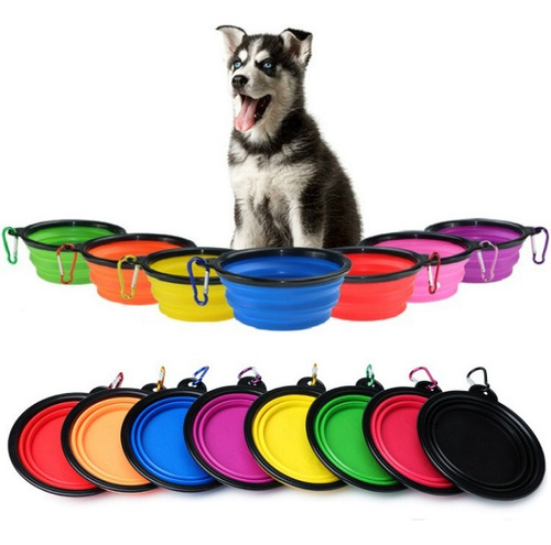 Kit Para Mascota Incluye Plato Comedero + Cepillo Quita Pelo