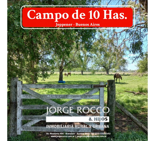 Campo En Venta En Brandsen - Jeppener. 10 Has. Ganaderas