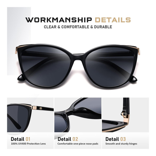 Colrea Gafas De Sol De Ojo De Gato De Moda Para Mujer Gafas
