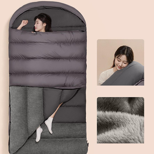 Saco De Dormir Con Capucha Lavable A Máquina 220 Gris 2,5kg
