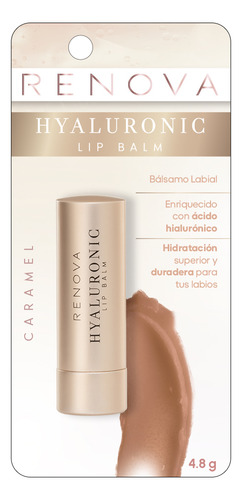 Bálsamo Labial Con Ácido Hialurónico Caramel Renova 4.8g
