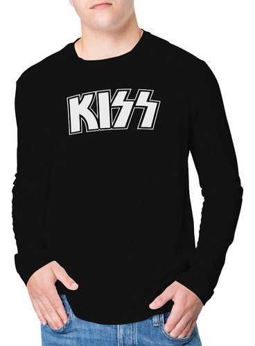 Polera Manga Larga - Kiss Metal Rock