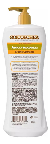 Crema Calmante Goicoechea Árnica Y Manzanilla 400ml