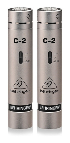 Micrófonos Behringer C-2 condensador  cardioide plateados