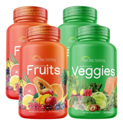 Just Ripe Nutrition Suplemento De Frutas Y Verduras  90 Cap