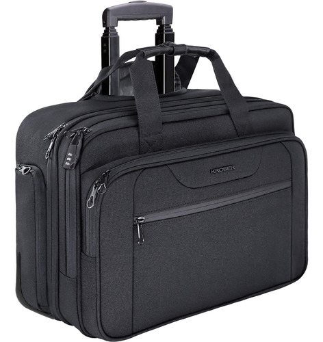 Rolling Laptop Bag Wheeled Briefcase Fits Up To 17.3 In...