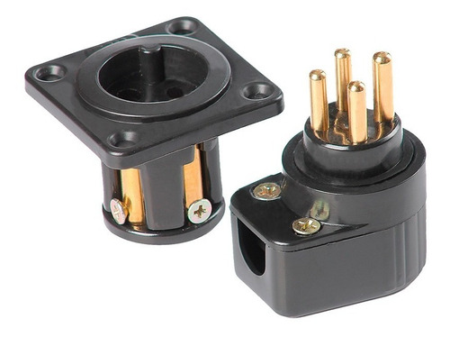 Conector Rc4a (áudio) - 01 Par - 4 Polos/2 Vias