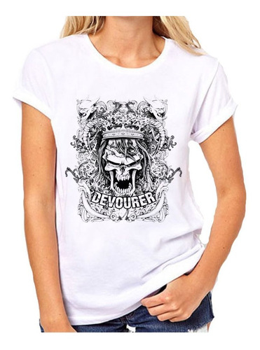 Remera De Mujer Devourer Gargolas Skulls Devoradora