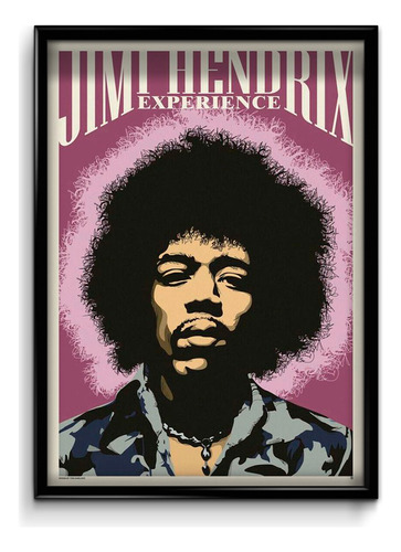 Cuadro Jimi Hendrix Experience 35x50 (marco+lámina+vidrio)